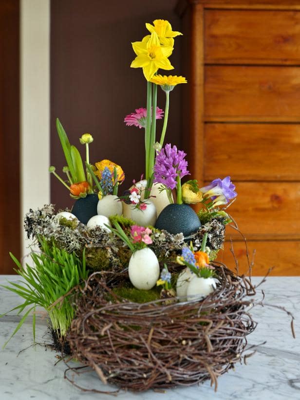 Easter floral arrangement by Eufloria the Buckhorn Ontario Florist
